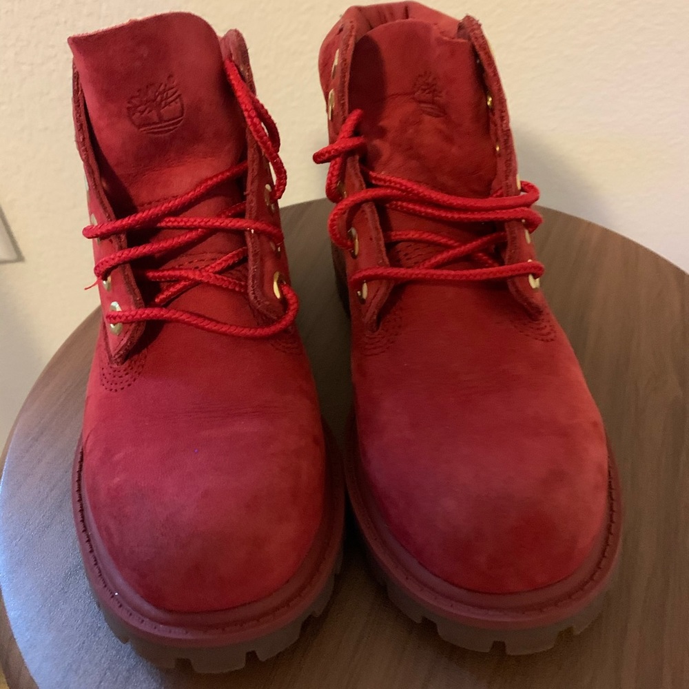 Kids Timberland Boots Red - Picture 2 of 2
